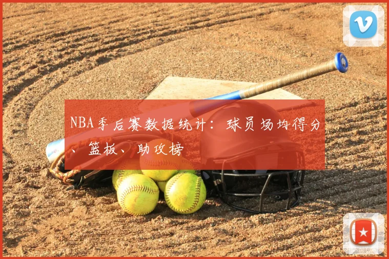 NBA季后赛数据统计：球员场均得分、篮板、助攻榜